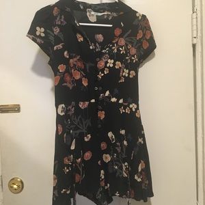 Urban outfitters floral button up romper